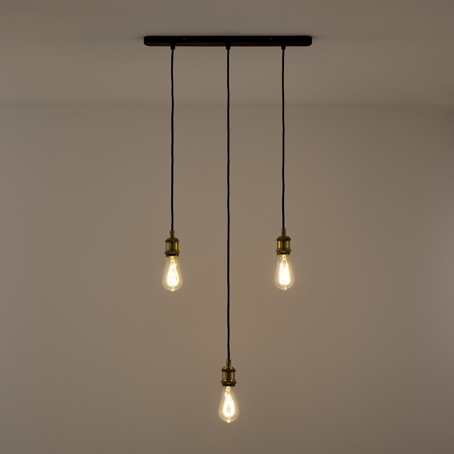 Suspension grappe métal fer et tissu, Palatina