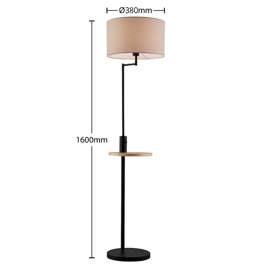 Lampadaire en métal moderne, Zinia