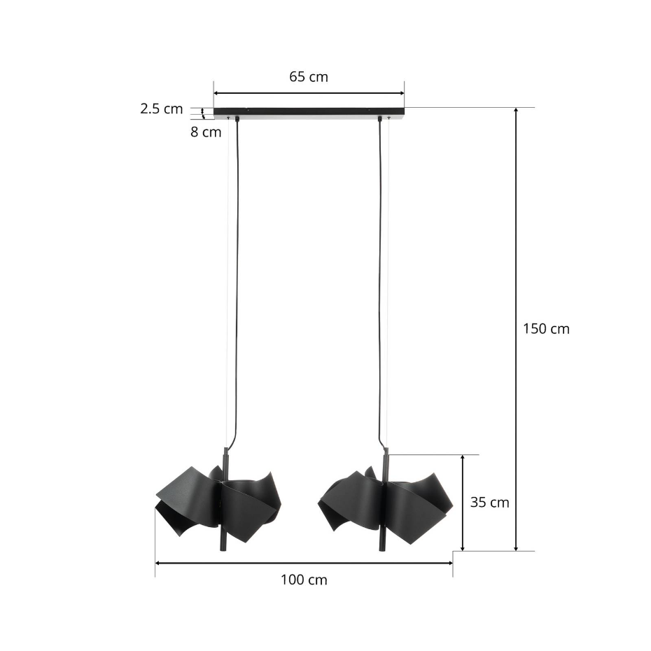 Suspension en métal design, Imron