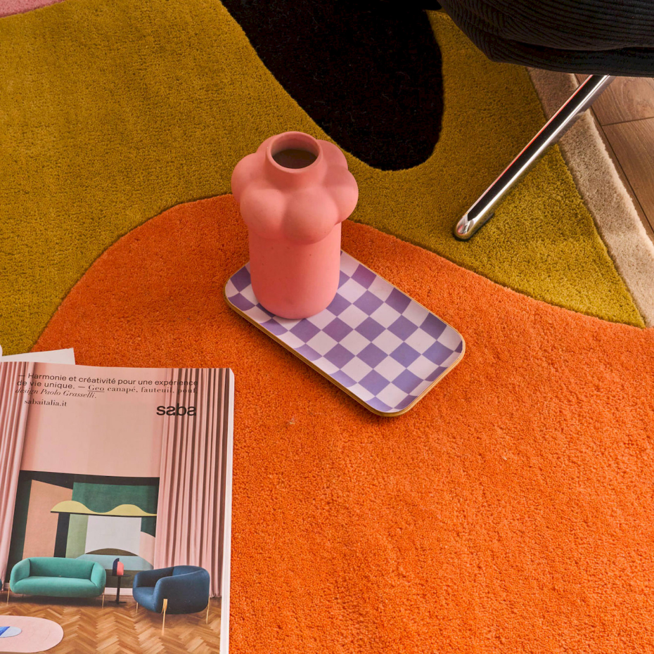 Tapis fait main en laine et coton PANTONE