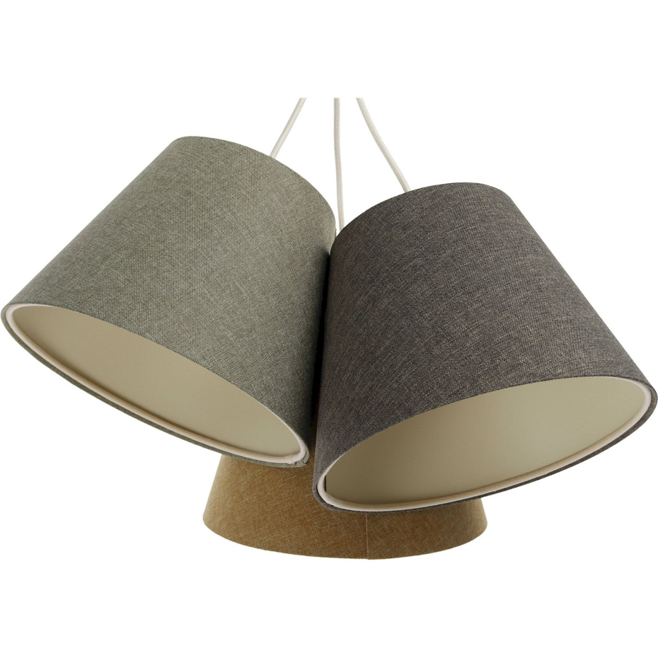 Suspension ronde en tissu pour salon ou chambre Boho Elegant
