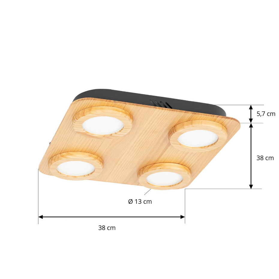 Plafonnier en bois traditionnelleLED, Joren