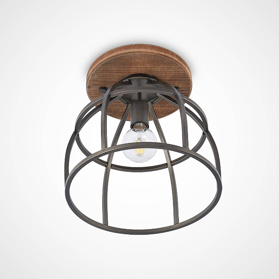 Plafonnier en bois vintage, Rutger