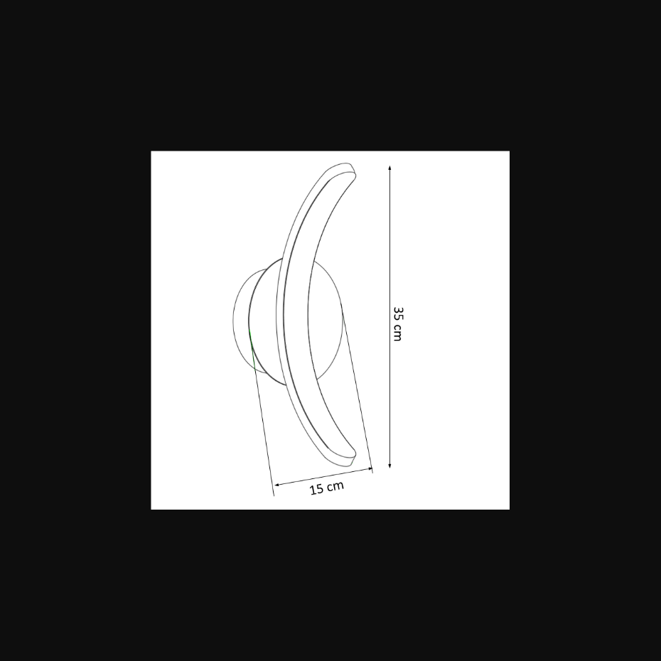 Applique LED arc doré moderne - DAWN