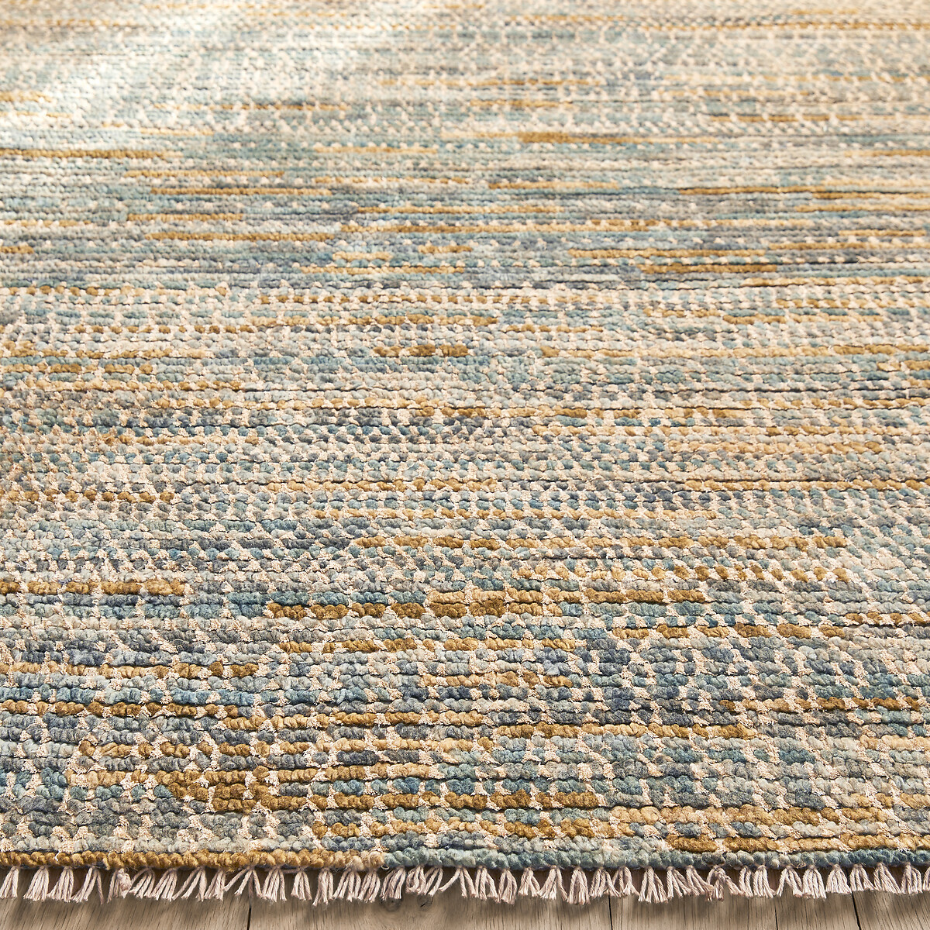 Tapis noué laine et soie de sari, Sarini