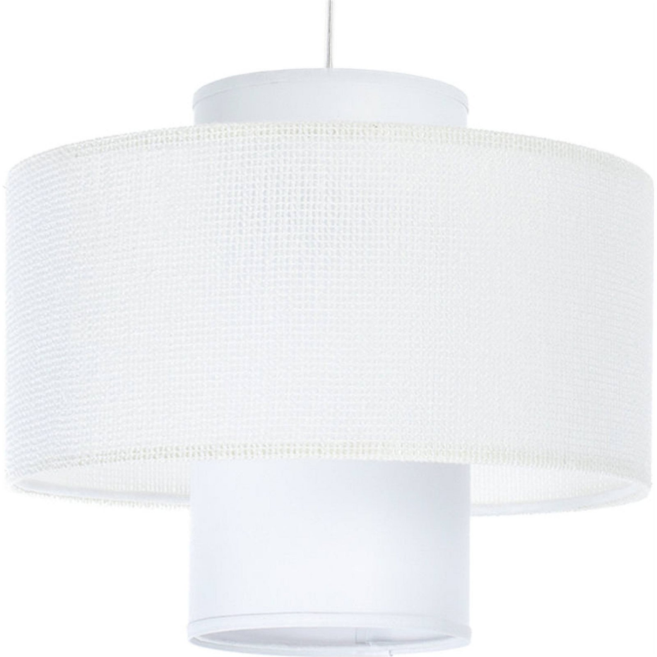 Suspension ronde en jute et lin Twin Light