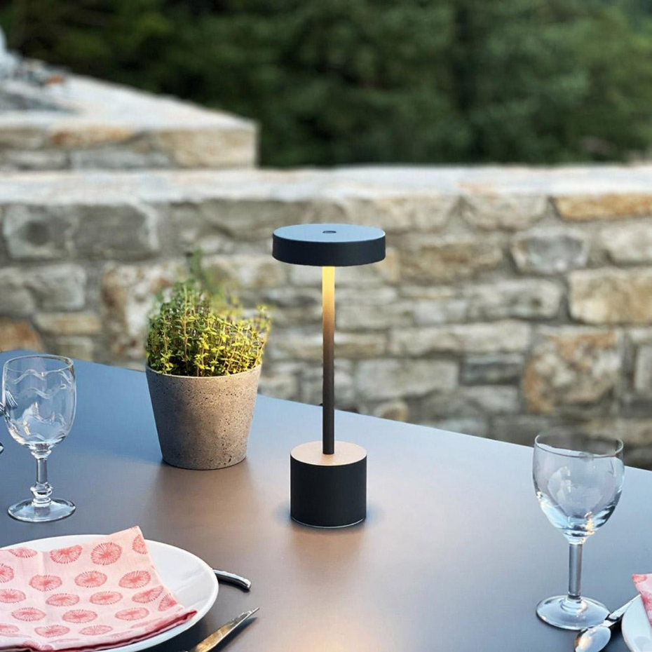 Lampe de table sans fil ROBY Gris H30cm