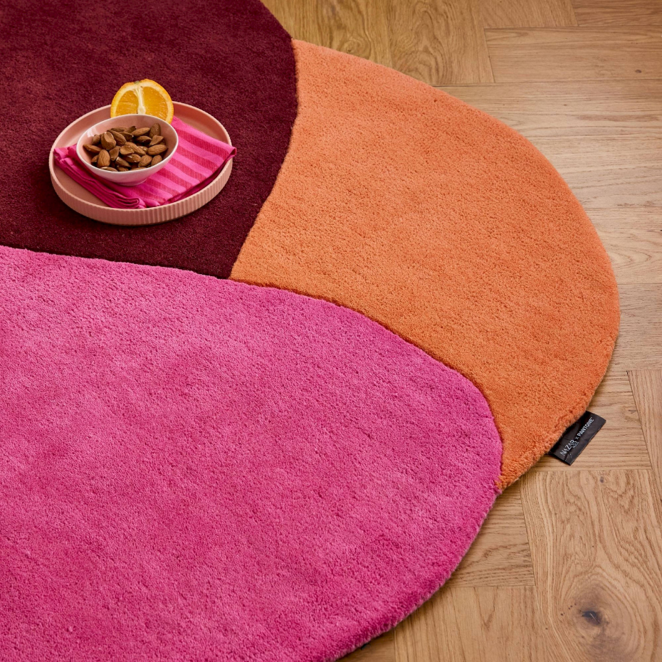 Tapis en laine et coton motif géométrique