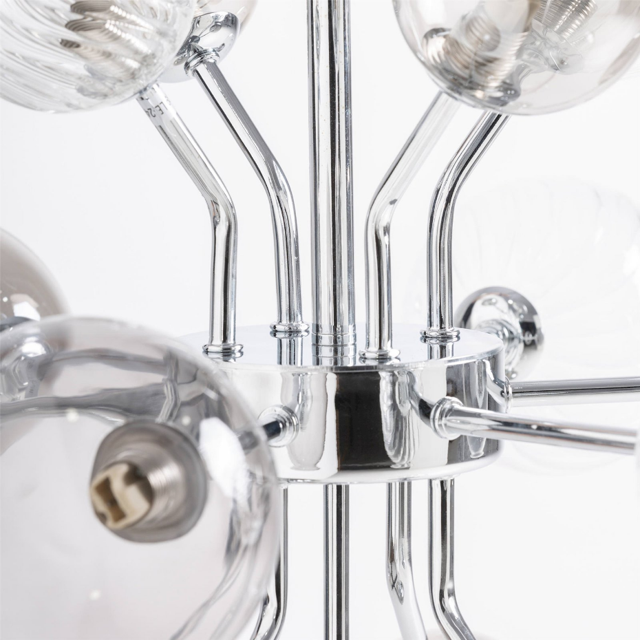 Lustre art déco en cristal fumé
