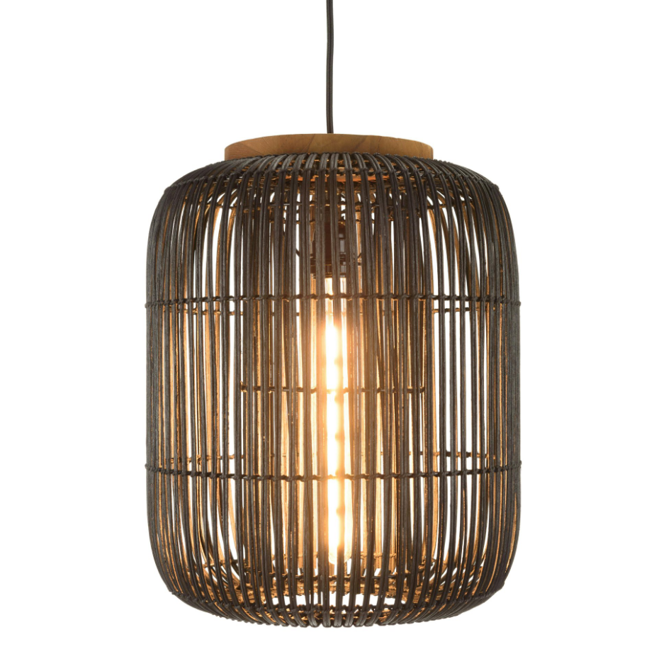 Suspension en rotin allongée 35cm FOLELLI