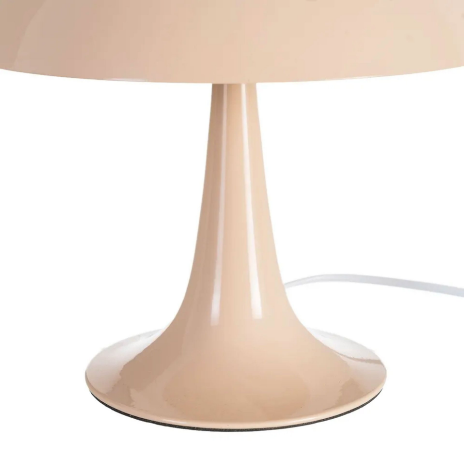 Lampe à poser champignon métal beige 25x25x27.5cm