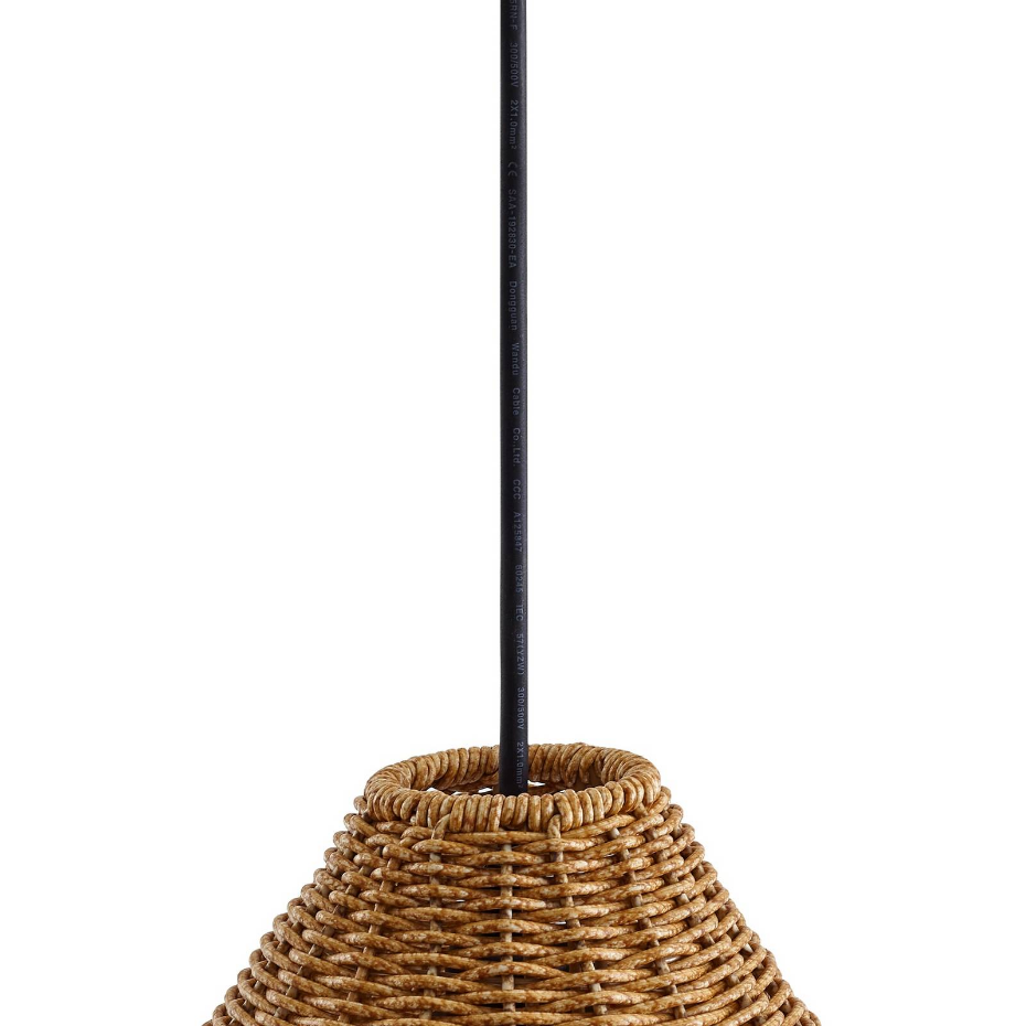 Luminaire extérieur en bois traditionnel