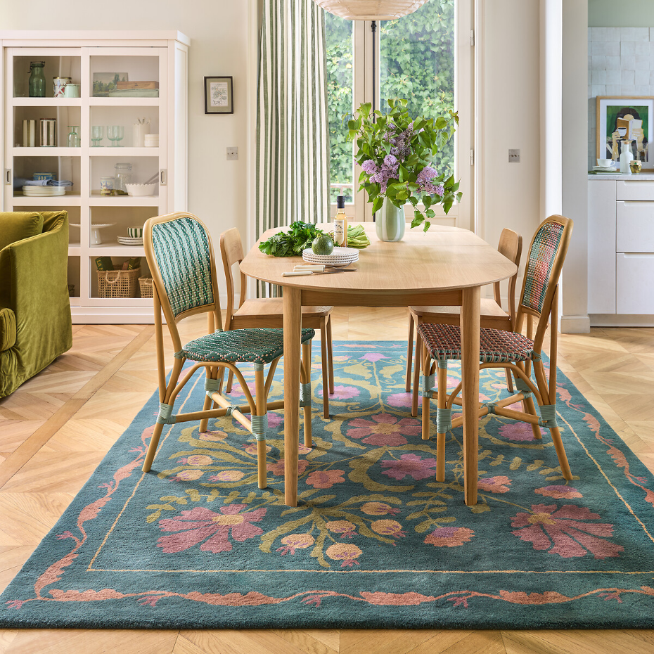 Tapis en laine motifs fleurs, Antonia