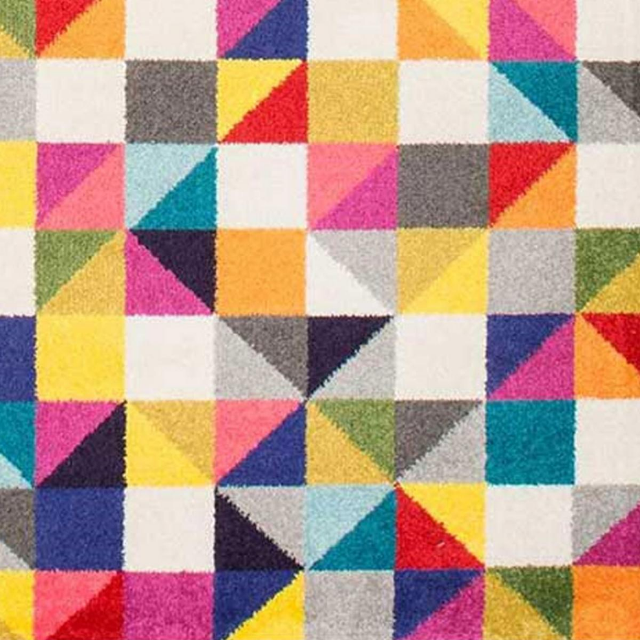 Tapis salon et chambre tissé motif géométrique LYN6 BOUTIK