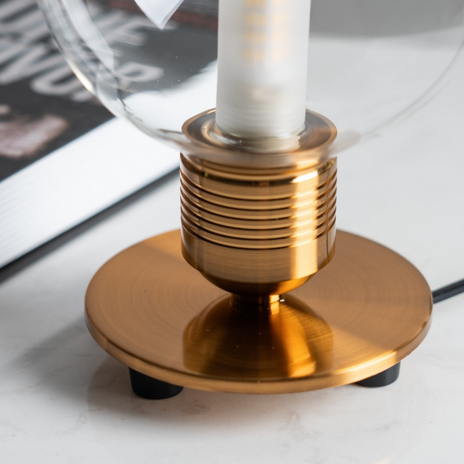 Lampe de chevet verre doré - GIANI
