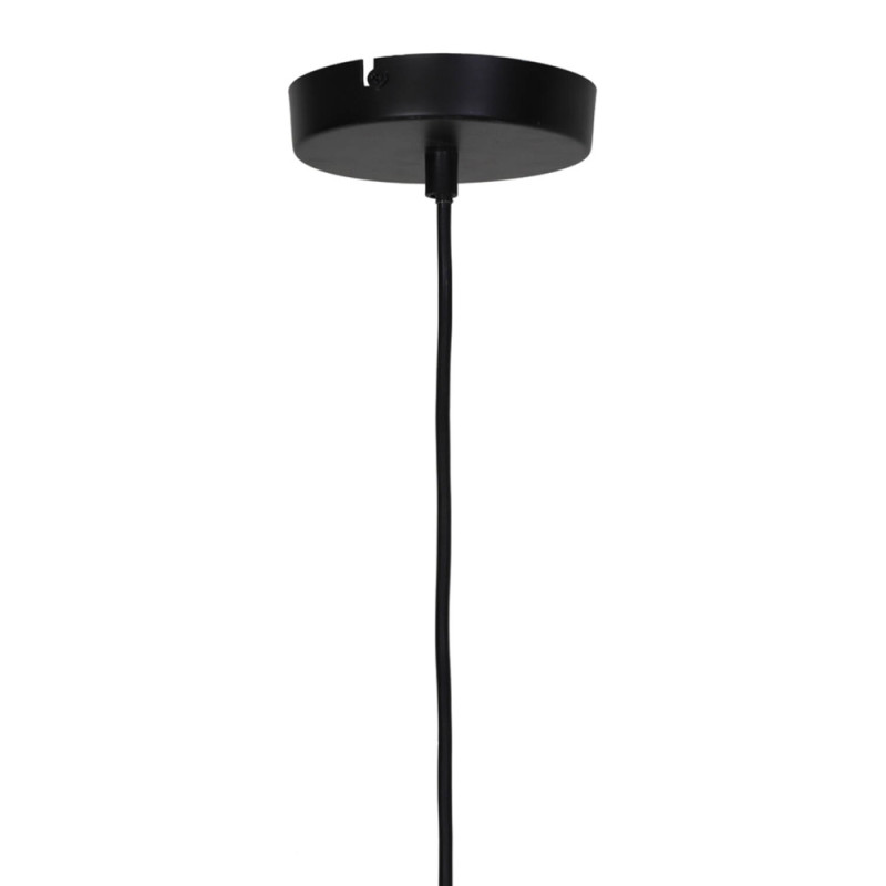 Suspension ronde grillage noir mat S Reilley