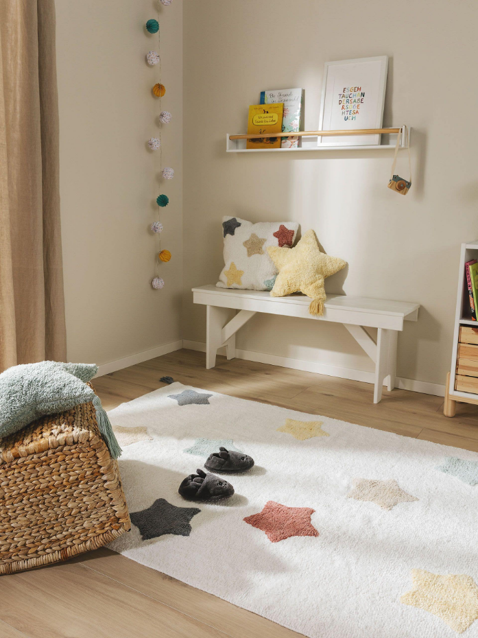 Tapis lavables pour enfants tufté main STARS