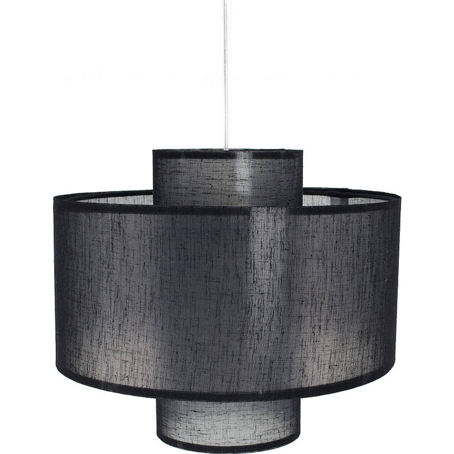 Suspension ronde en jute et lin Twin Light
