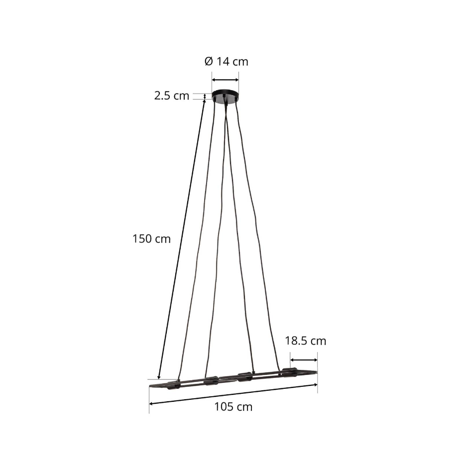 Suspension en métal design, Tornike