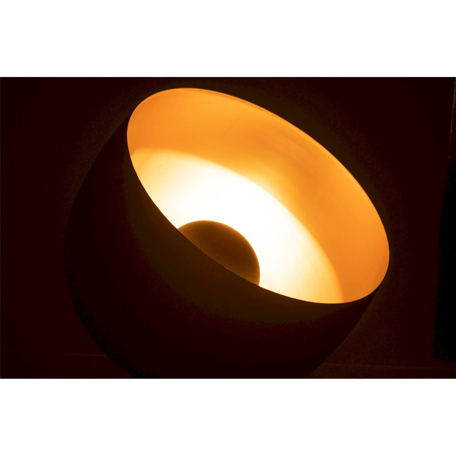 Lampe de salon ronde en métal