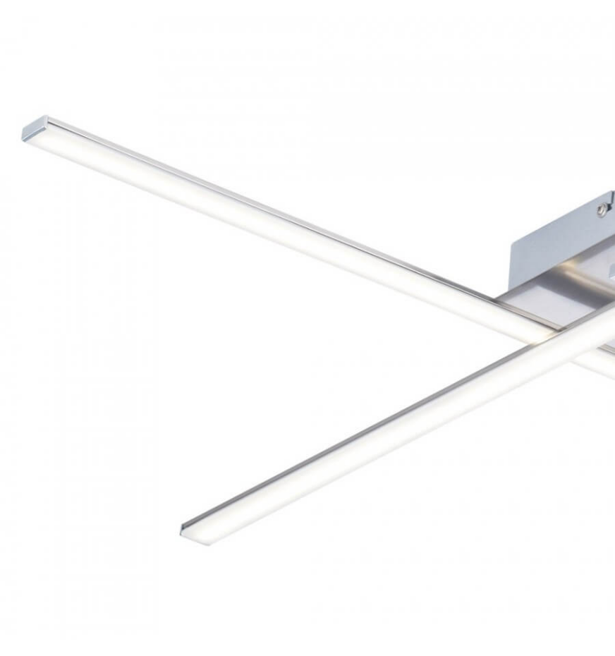 Plafonnier LED 4 bras nickel mat - YUNA