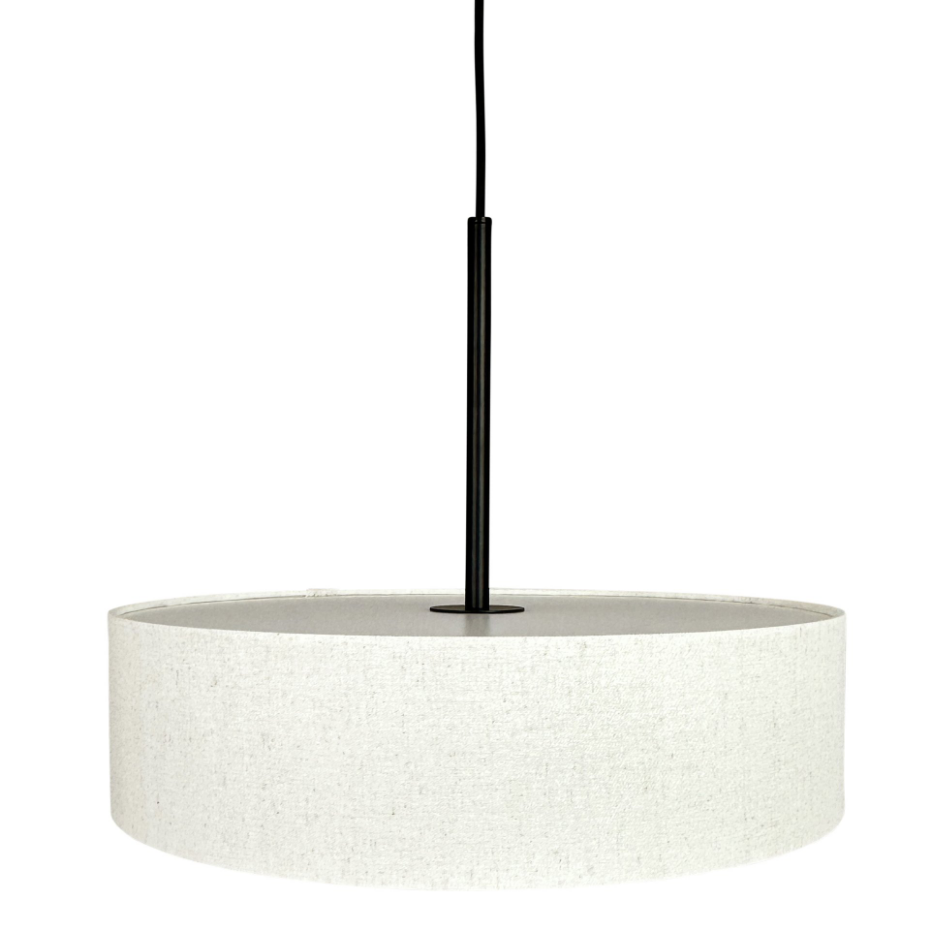 Suspension en métal et tissu Noir/Blanc Calix