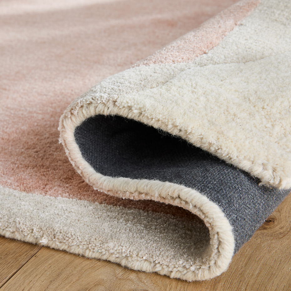 Tapis en lyocell et laine, tufté main, Caldera