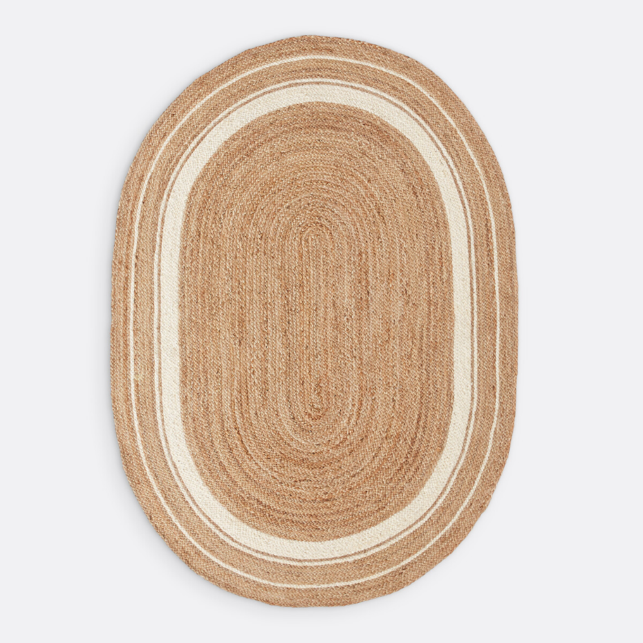 Tapis ovale en jute, Aftas
