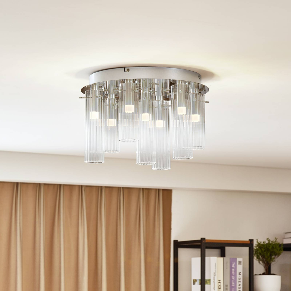 Plafonnier en verre moderneLED, Korvitha
