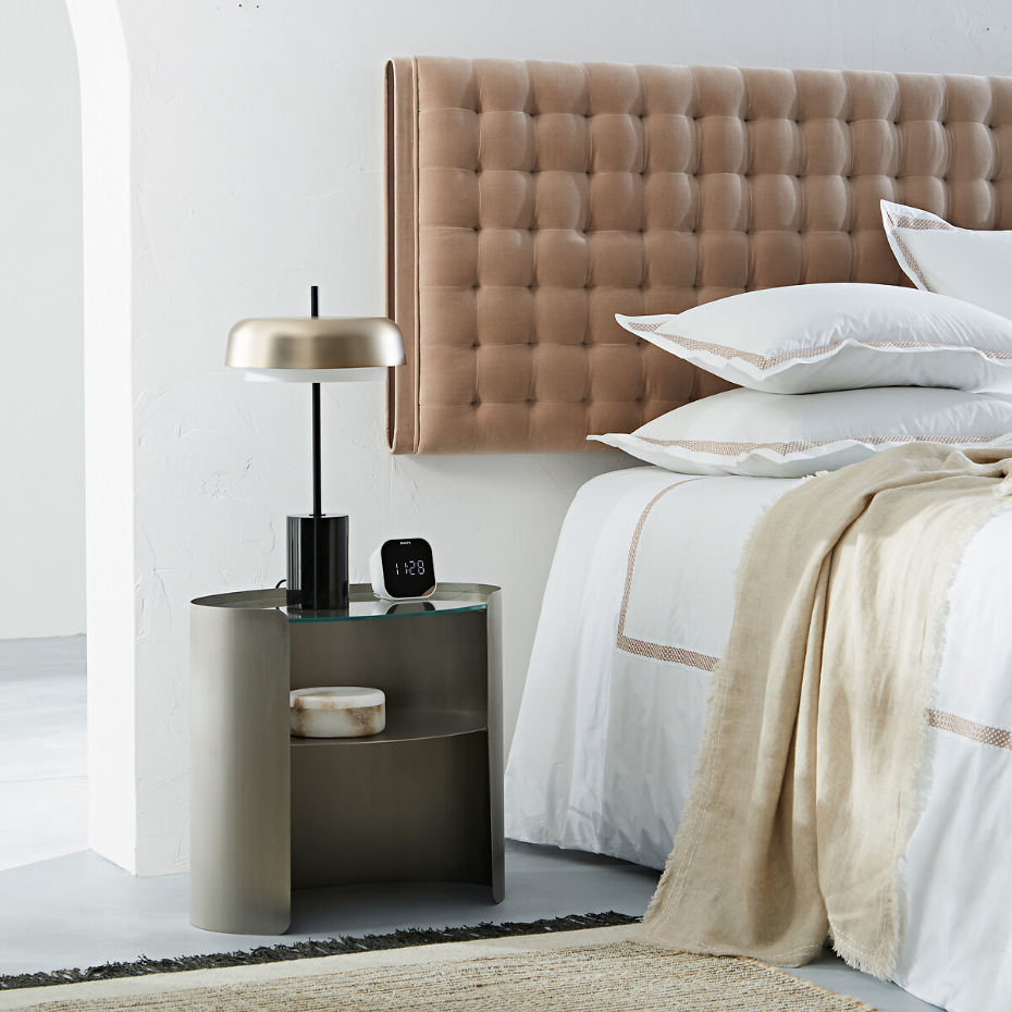 Lampe droite métal et marbre, Clepsos