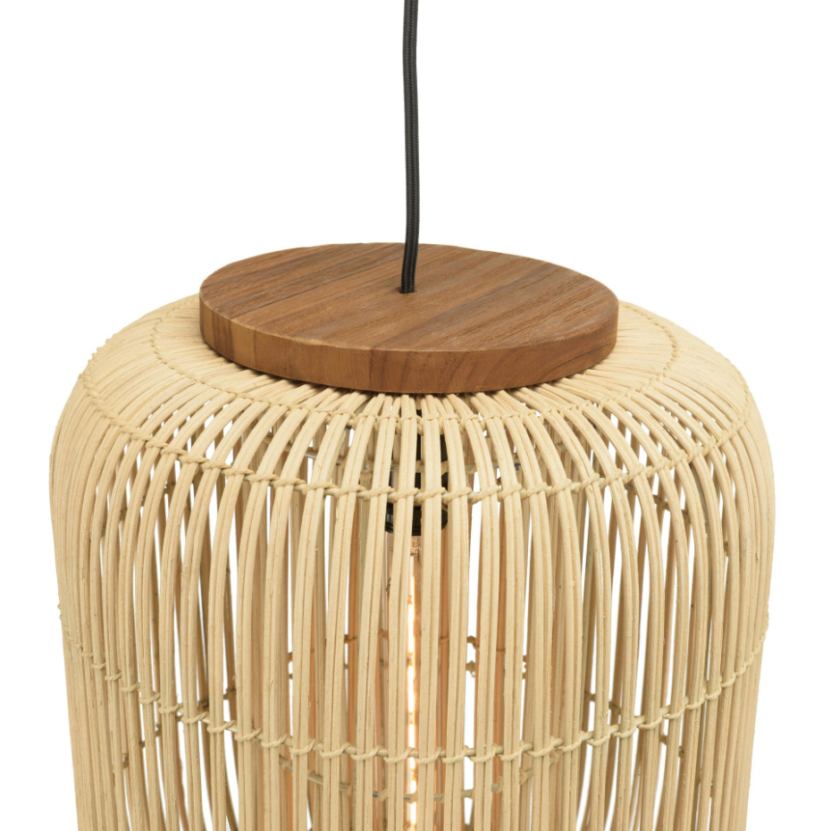 Suspension en rotin allongée 35cm FOLELLI