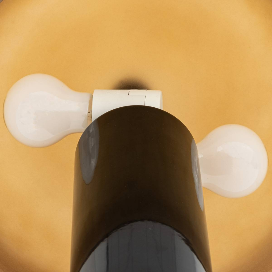 Lampe cylindrique verre ambré JODY