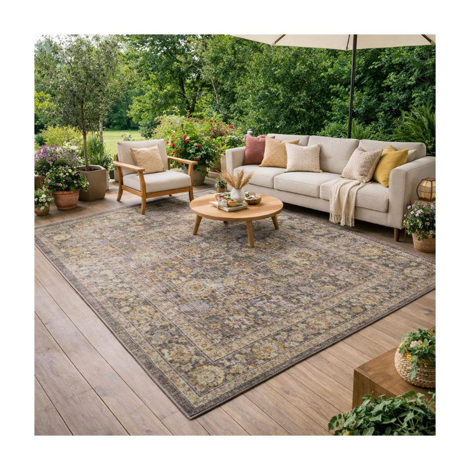 Tapis exterieur kilim motif oriental, LUXORA, authentique et résistant