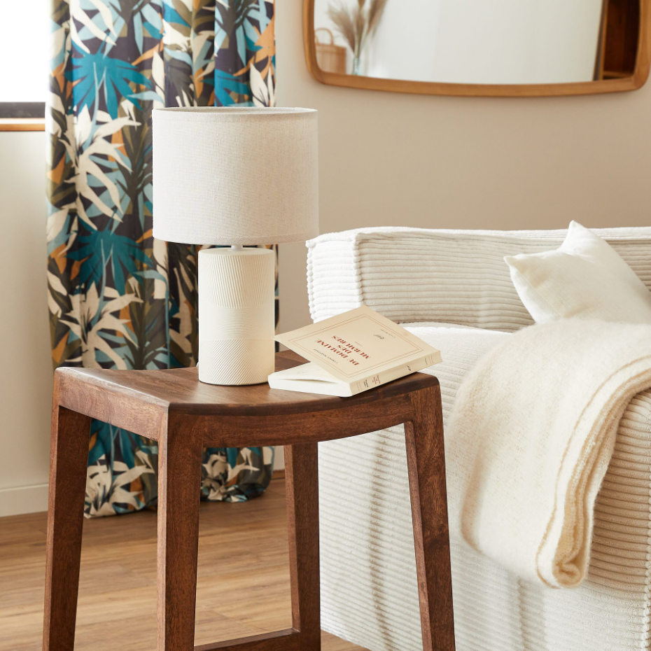 Lampe en céramique avec abat-jour, LANZOMA