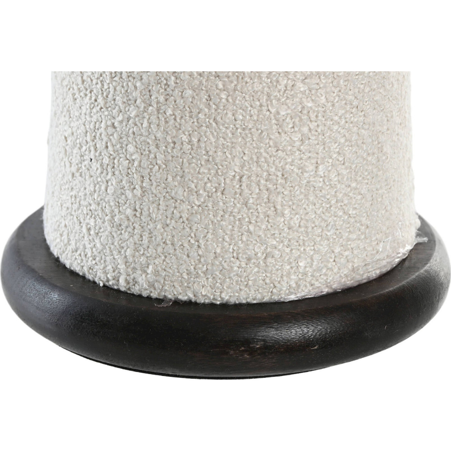 Lampe de table ronde en métal et polyester Moderno