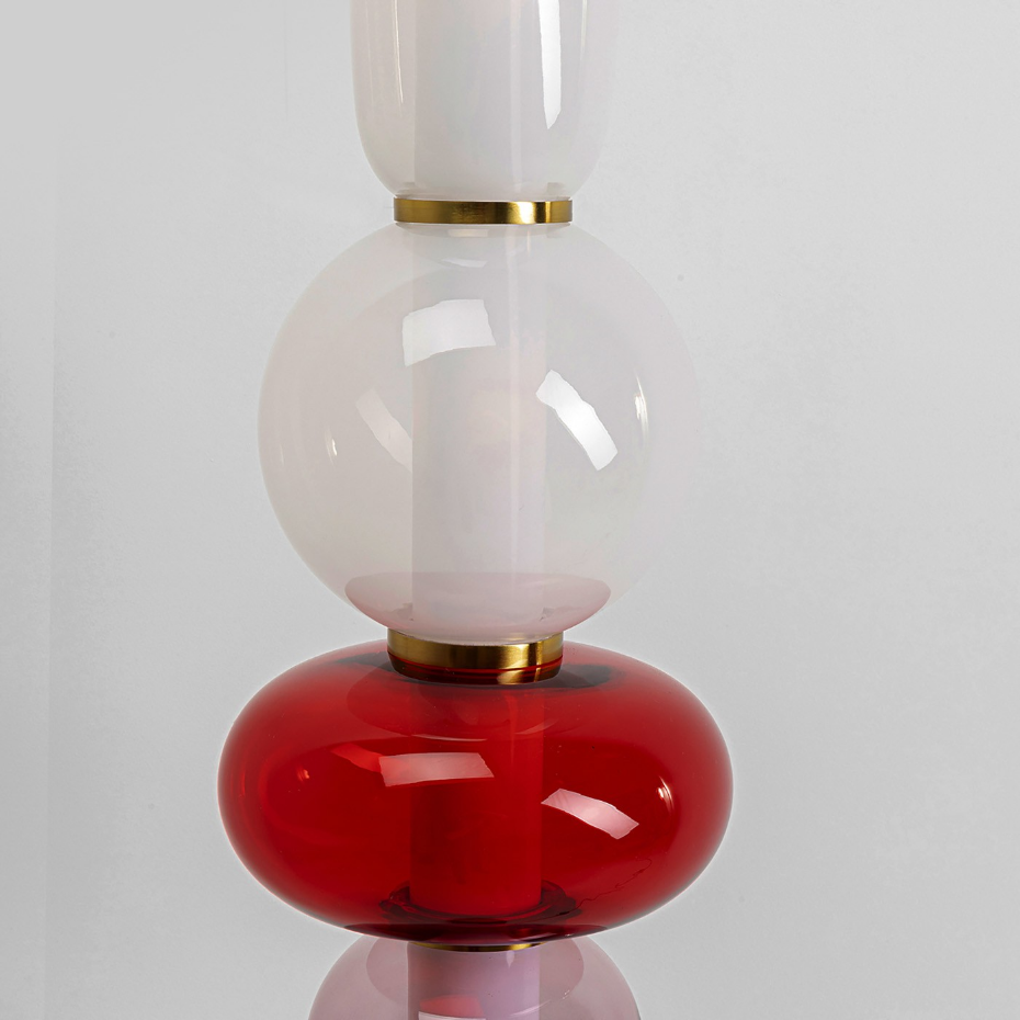 Lampadaire en verre et acier, SUGAR