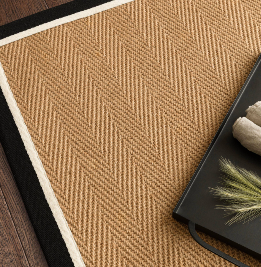 Tapis chambre et salon en jute moderne DORO