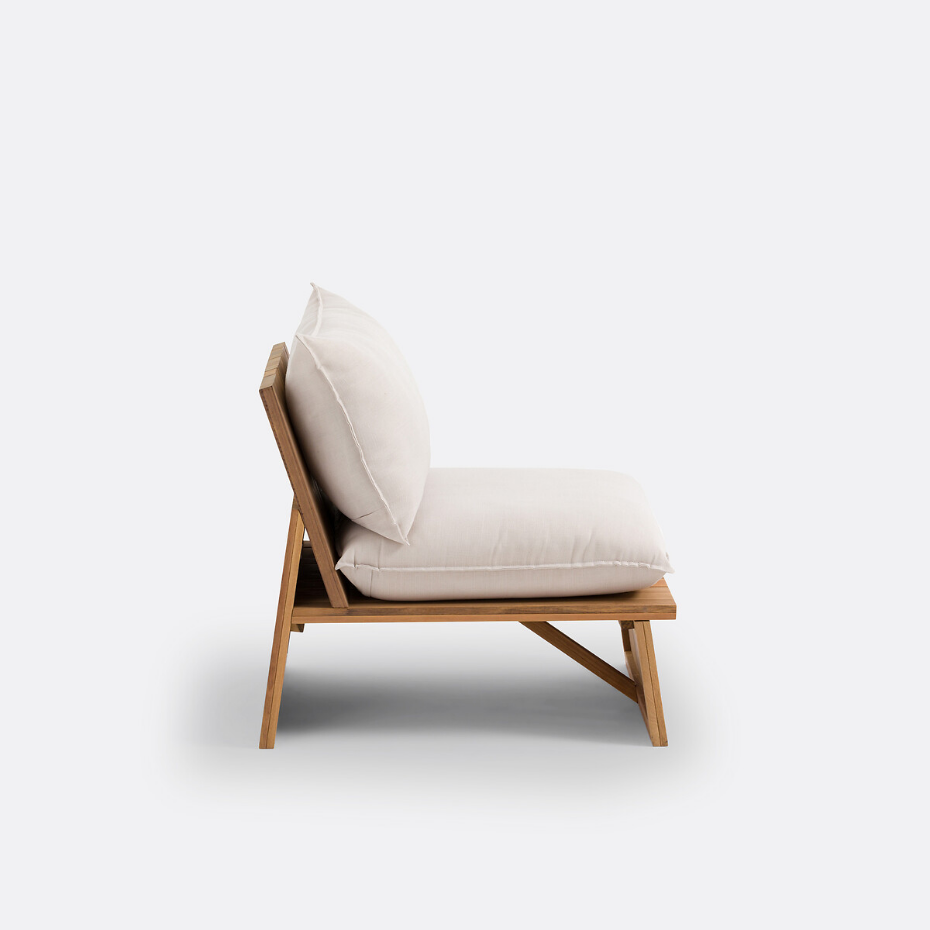 Fauteuil de jardin, acacia, Brut
