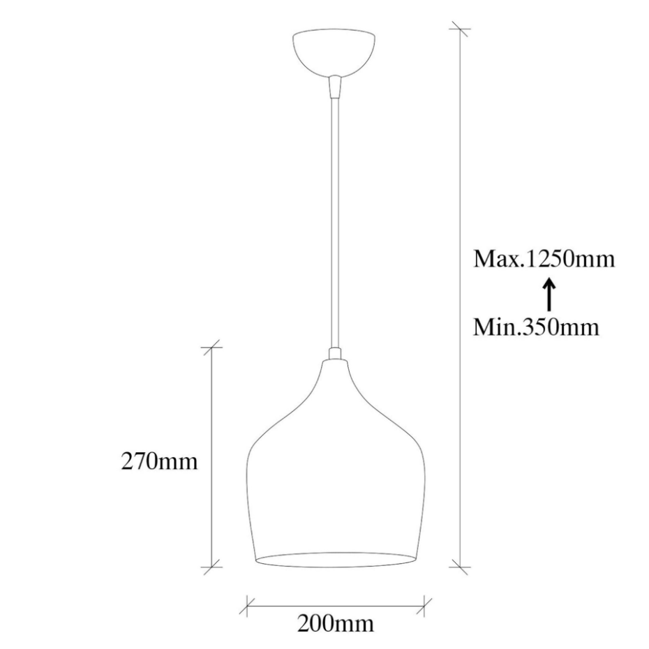 Suspension vintage cuisine – métal moucheté cuivré SILE