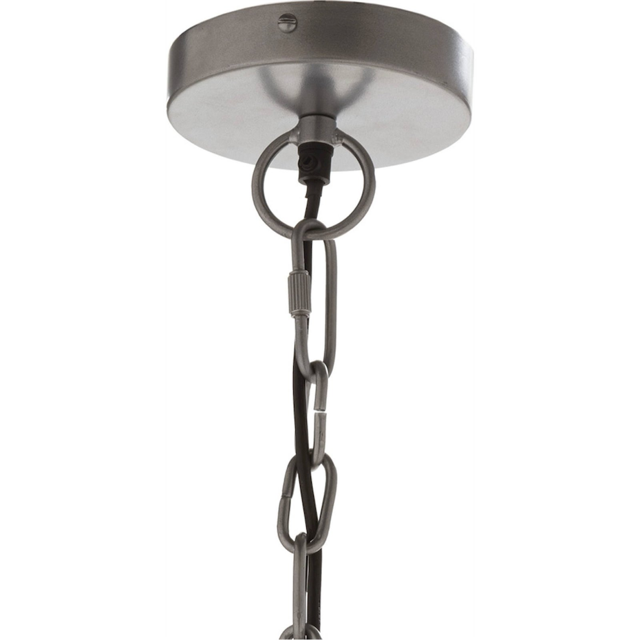 Suspension ronde en métal et verre fondu