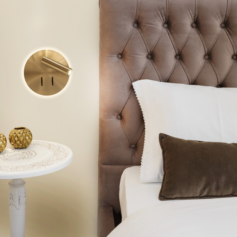 Applique Tête De Lit Cayman Doré A Led