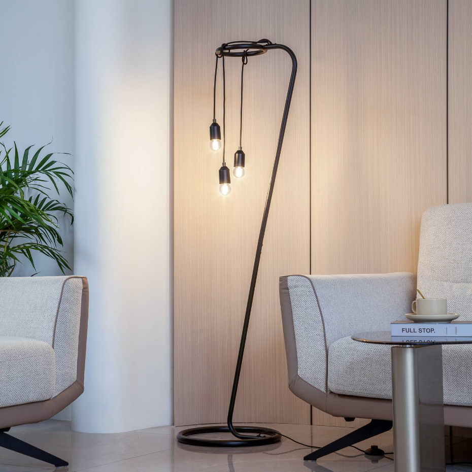 Lampadaire en métal moderne, Elira