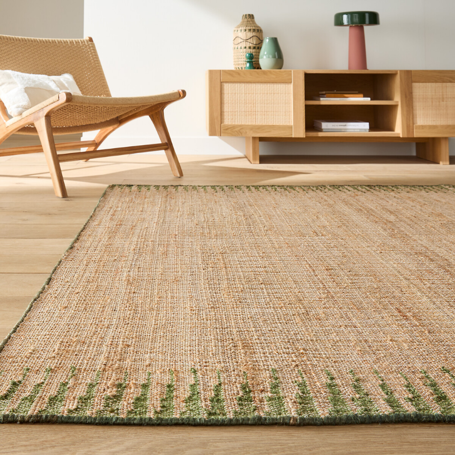 Tapis jute avec bordure, Gibela