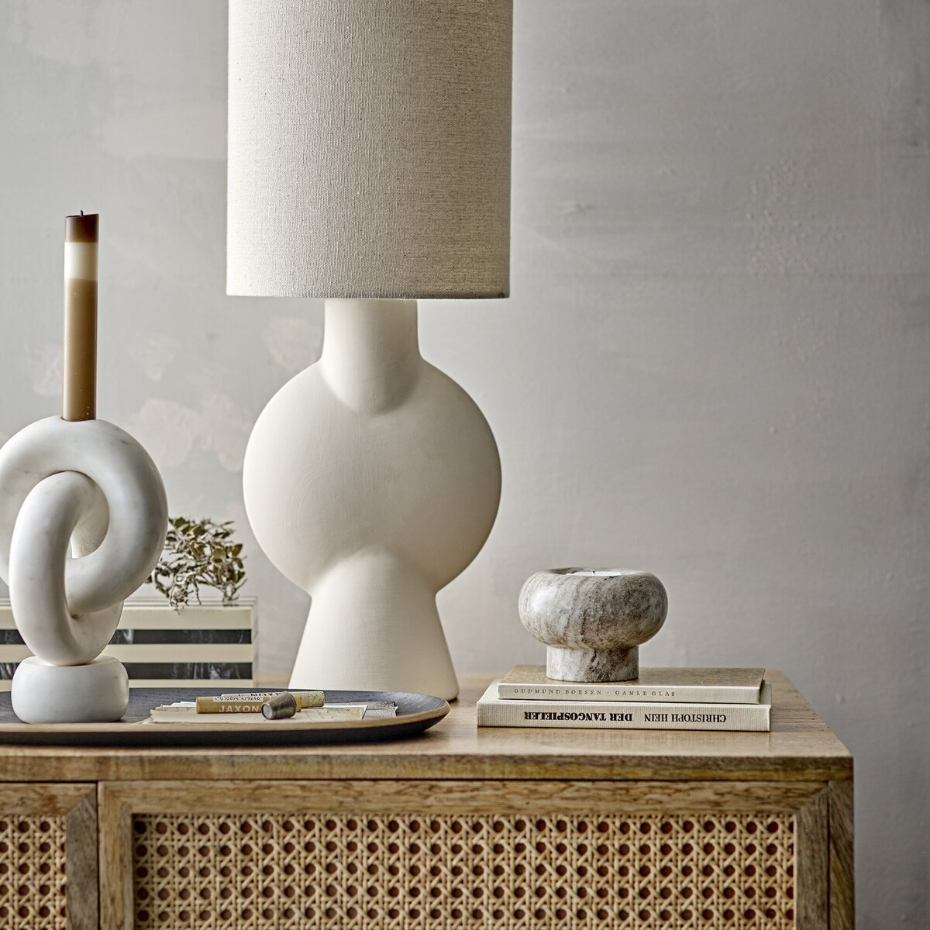Lampe à poser grès lin  Sergio