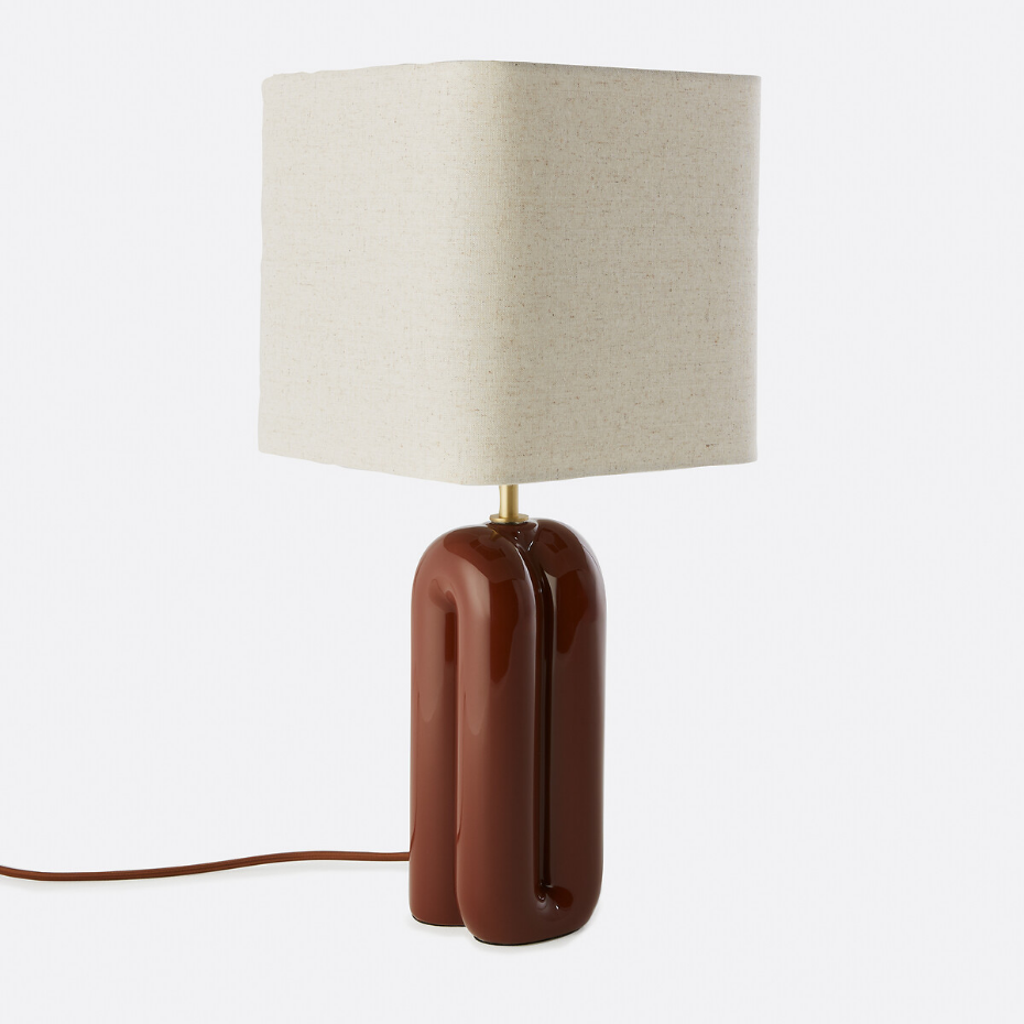 Lampe à poser céramique et lin, Malo