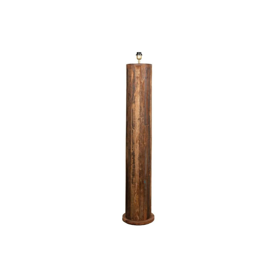 Pied de lampe en bois recyclé H130