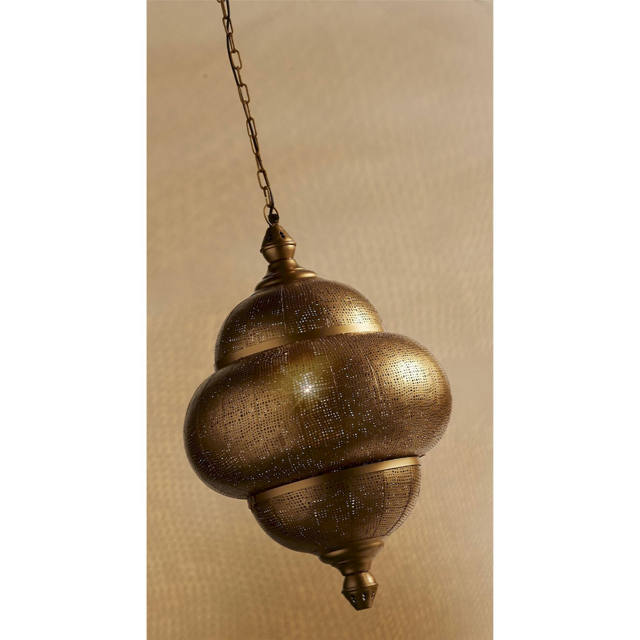 Suspension orientale en métal rond style Bluma