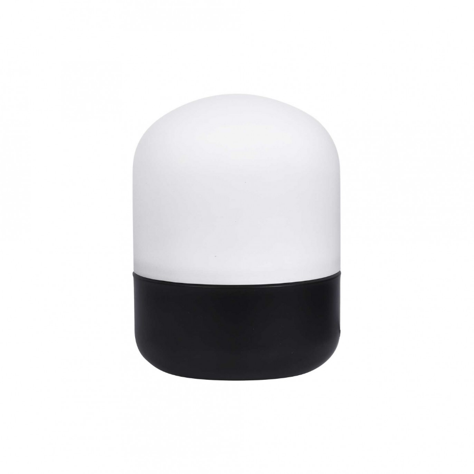 Lampe à poser tactile en verre opaque et métal peint, PILOUL
