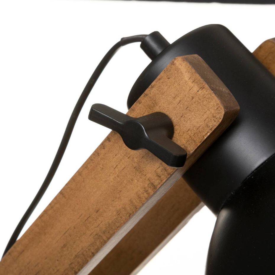 Lampadaire arc bois et métal orientable CUBA