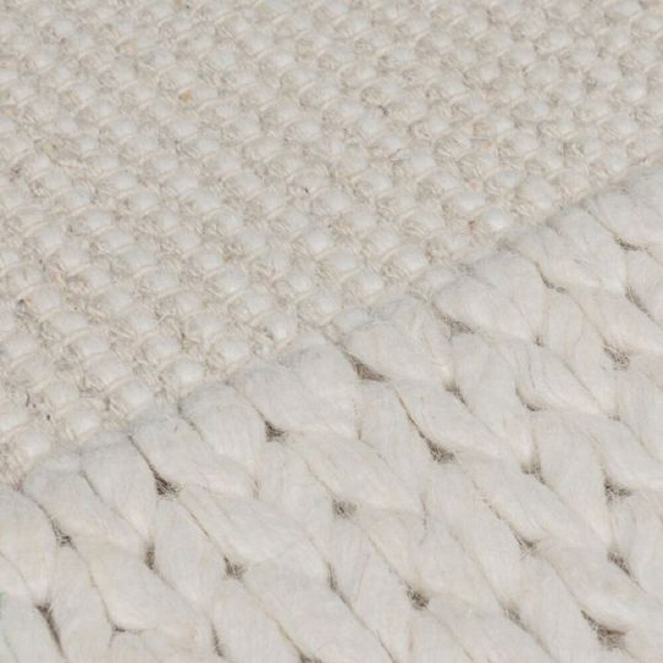 Tapis salon et chambre design tressé en laine PILAT